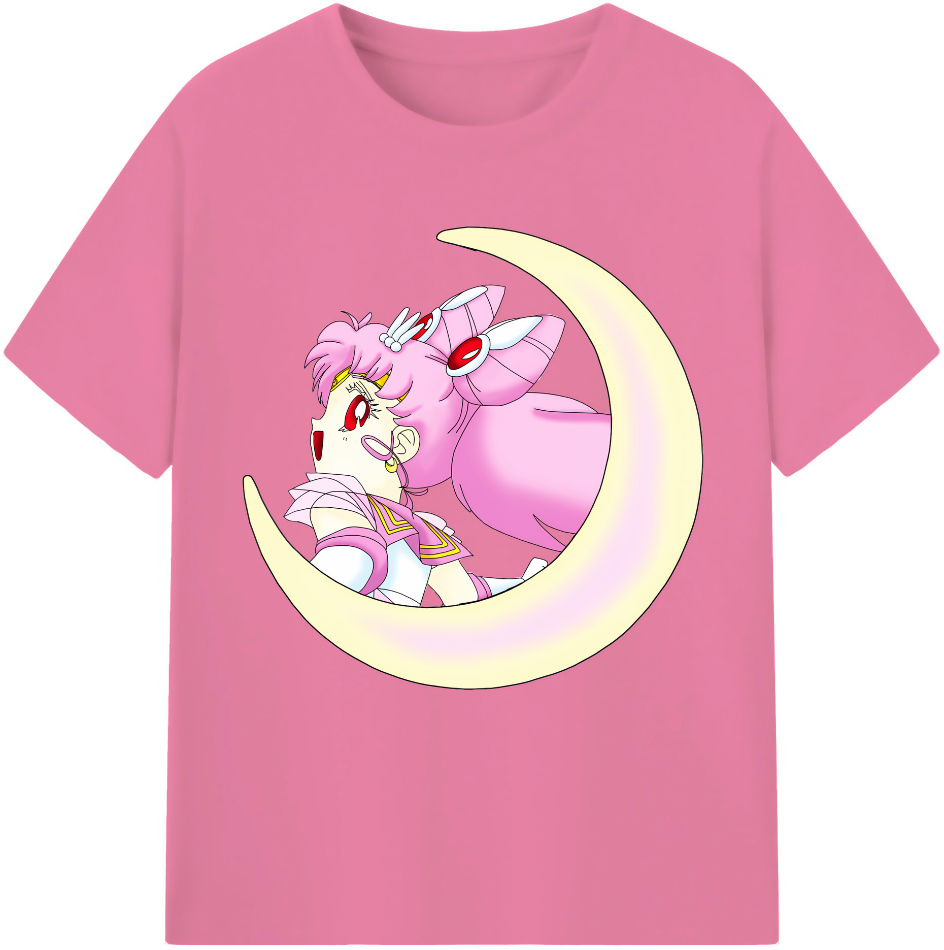（画像用） 美少女戦士セーラームーン ちびうさ Sailor Moon Chibiusa Tsukino Usagi Small Lady Serenity 綿100％半袖Tシャツ（フロントプリント）